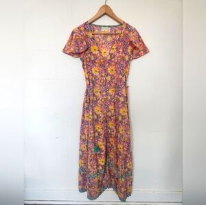100% Cotton Floral Dress By Seamsfriendly *Pockets*
